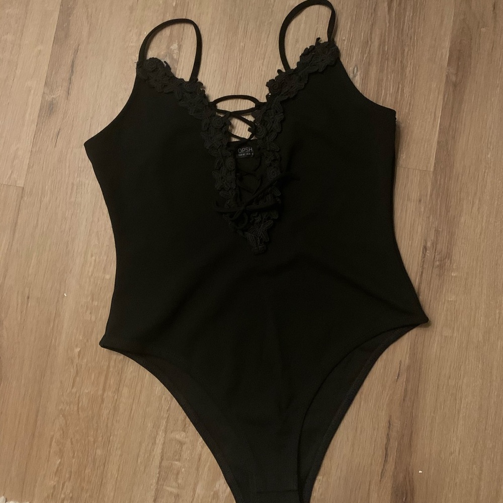 Topshop lace front bodysuit